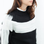 Contrast Felted Sweater in Black
