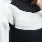 Contrast Felted Sweater in Black