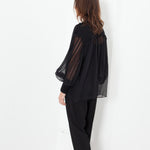 Poet Silk Sweater in Black
