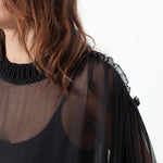 Poet Silk Sweater in Black