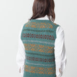 Fair Isle Vest in Army
