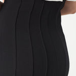 Layered Contrast Dress in Cream/Black