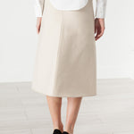 Tulle Pleat Skirt in Cream