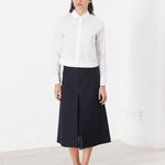 Tulle Pleat Skirt in Navy