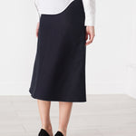 Tulle Pleat Skirt in Navy