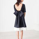 Tie Dress in Navy