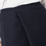 Pleated Wool Skirt in Navy