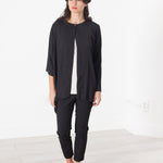 Unbalanced Cardigan in Black