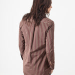 Sheen Button-Up in Red/Tan