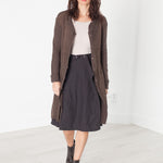 Wrap Snap Skirt in Black