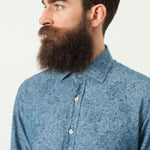 Floral Button-Up in Blue