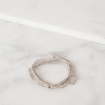 Bracelet 85 in Grey Silk/Silver