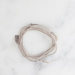 Bracelet 85 in Grey Silk/Silver