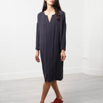 Long Sleeve Silk Dress