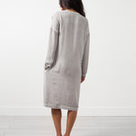 Long Sleeve Silk Dress