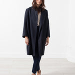 Woven Pleat Back Coat