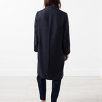 Woven Pleat Back Coat