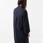 Woven Pleat Back Coat