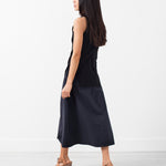 Curved Stripe Knit Tank