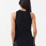 Curved Stripe Knit Tank