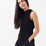 Curved Stripe Knit Tank