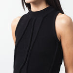 Curved Stripe Knit Tank