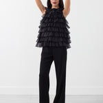 Organza Ruffle Top