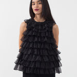 Organza Ruffle Top