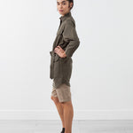 Belted Surplus Dress