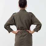 Belted Surplus Dress