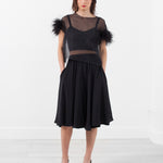 Organza Feather Top