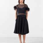 Organza Feather Top