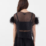 Organza Feather Top