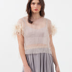 Organza Feather Top