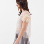 Organza Feather Top