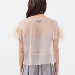Organza Feather Top
