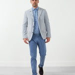 Seersucker Five Button Blazer