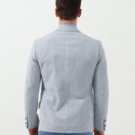 Seersucker Five Button Blazer
