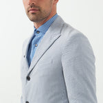 Seersucker Five Button Blazer