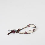 Garnet Bracelet in Frothy Pearl