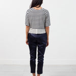 Sleeve Top in Navy Stripe