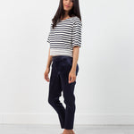 Sleeve Top in Navy Stripe