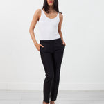 Straight Seam Trouser in Black