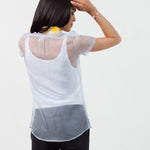 Sheer Button-Up Blouse in Pale Blue