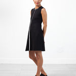 Neoprene Flower Dress in Black