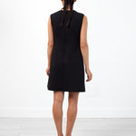 Neoprene Flower Dress in Black