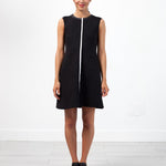 Neoprene Flower Dress in Black