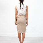 Floridia Leather Skirt