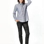 Chambray Boyfriend Shirt in Blue