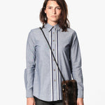 Chambray Boyfriend Shirt in Blue